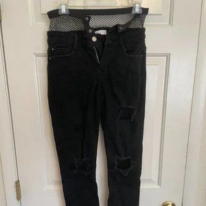 Zara Fishnet Skinny Jeans